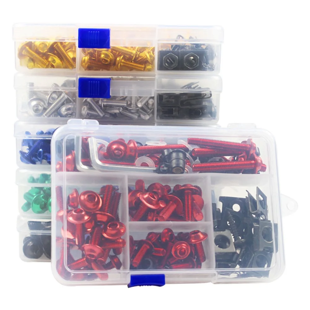 New 177PCS Motorcycle Windshield Fairing Bolts Kit for Honda Yamaha Kawasaki Suzuki Aprilia Ducati Triumph MV Agusta Accessories
New 177PCS Motorcycle Windshield Fairing Bolts Kit for Honda Yamaha Kawasaki Suzuki Aprilia Ducati Triumph MV Agusta Accessories
