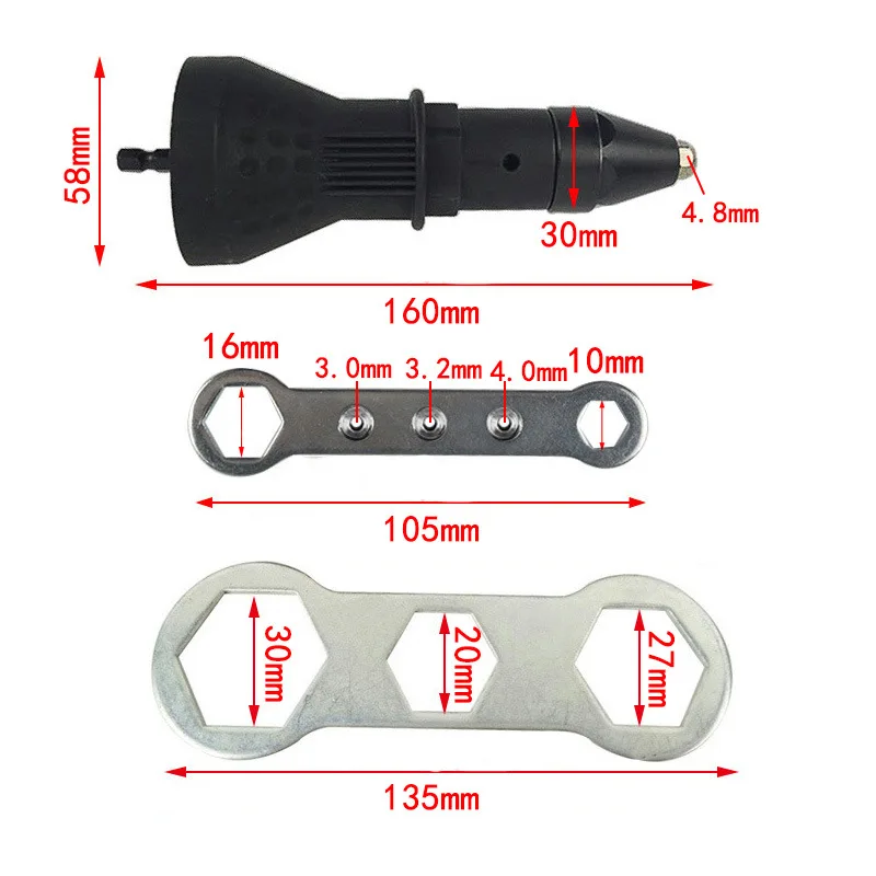 Electric Rivet Nut Gun Core Riveting Tool for Electric Screwdriver Tools Cordless Riveting Drill Adapter Insert Nut-tool
Electric Rivet Nut Gun Core Riveting Tool for Electric Screwdriver Tools Cordless Riveting Drill Adapter Insert Nut-tool