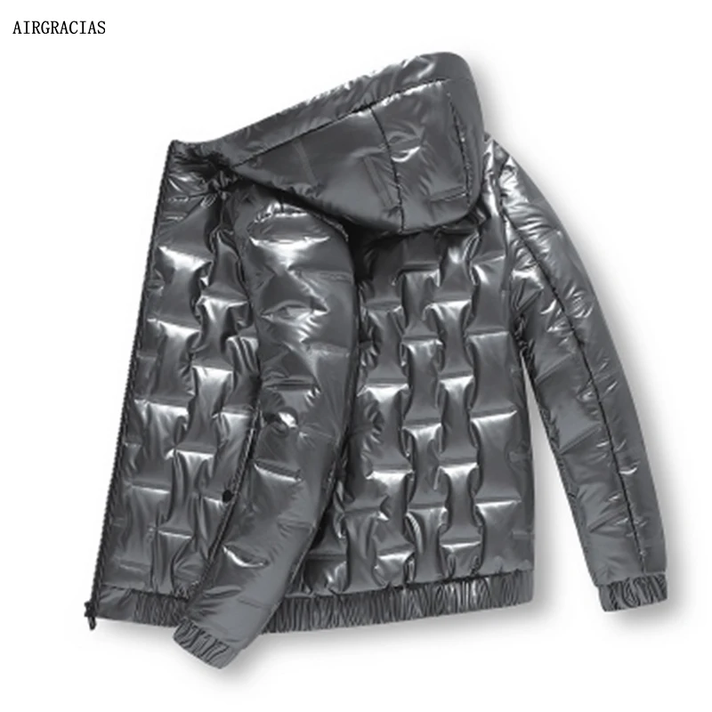 AIRGRACIAS Jacket Men Winter Fashion Metallic Short Section Bread Outwear Korean Style Hoode Thick Hip Hop Male Streetwear M-6XL 
AIRGRACIAS Jacket Men Winter Fashion Metallic Short Section Bread Outwear Korean Style Hoode Thick Hip Hop Male Streetwear M-6XL
