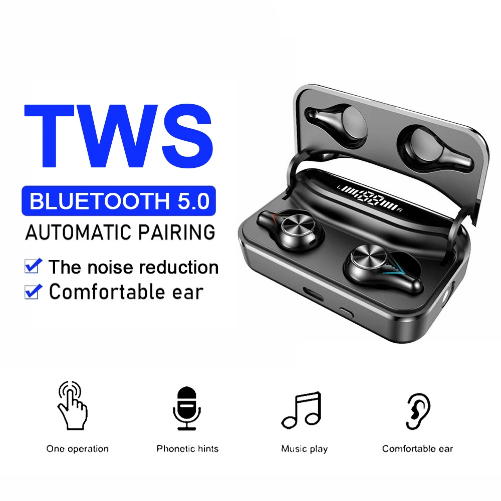 L11 TWS Wireless Earphone Bluetooth 5.0 Subwoofer Noise Reduction Earbuds with Flashlight LED Power Display Earphones with Mic
L11 TWS Wireless Earphone Bluetooth 5.0 Subwoofer Noise Reduction Earbuds with Flashlight LED Power Display Earphones with Mic