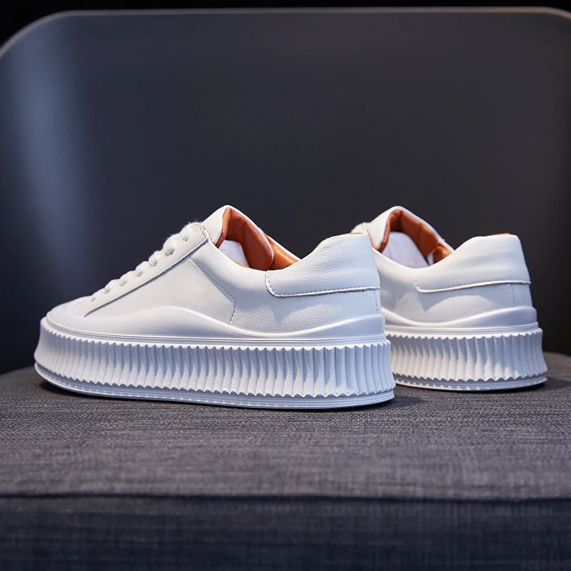 Platform Women's Vulcanize Shoes 2021 Fashion Leather Shoes Women Spring/Autumn Casual Lady Flat Platform Biscuit Shoes Sneakes
Platform Women's Vulcanize Shoes 2021 Fashion Leather Shoes Women Spring/Autumn Casual Lady Flat Platform Biscuit Shoes Sneakes
