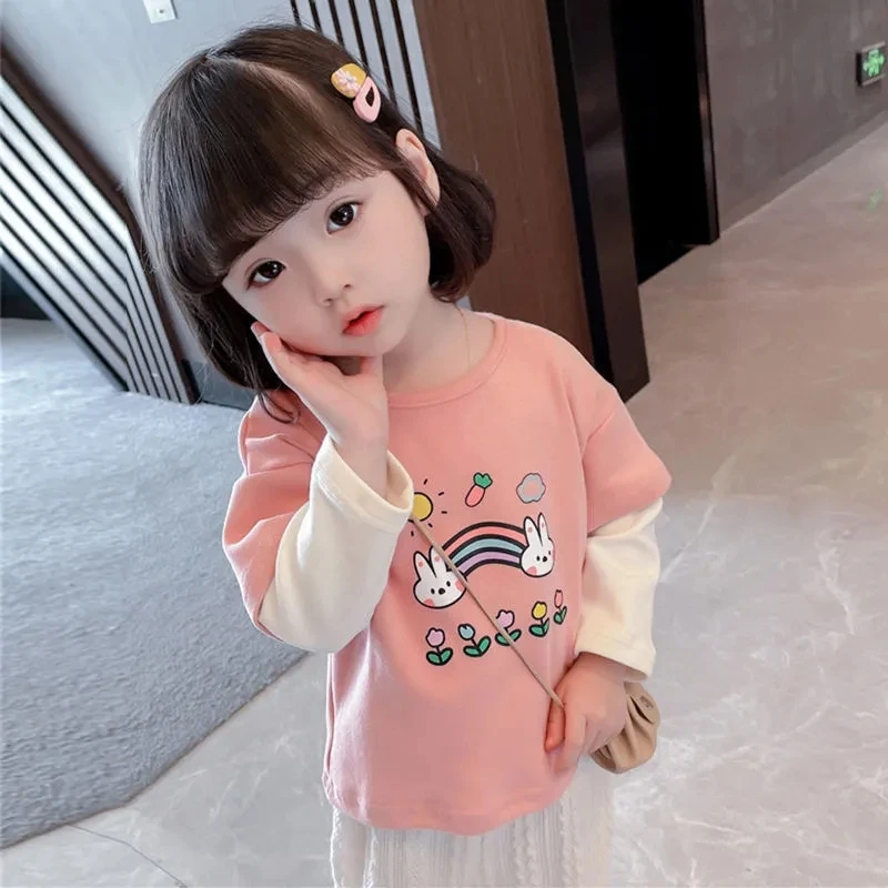 Cotton girls spring autumn long sleeve T-shirt foreign children's top girls baby kids girls cartoon loose bottom tops P4 335
Cotton girls spring autumn long sleeve T-shirt foreign children's top girls baby kids girls cartoon loose bottom tops P4 335