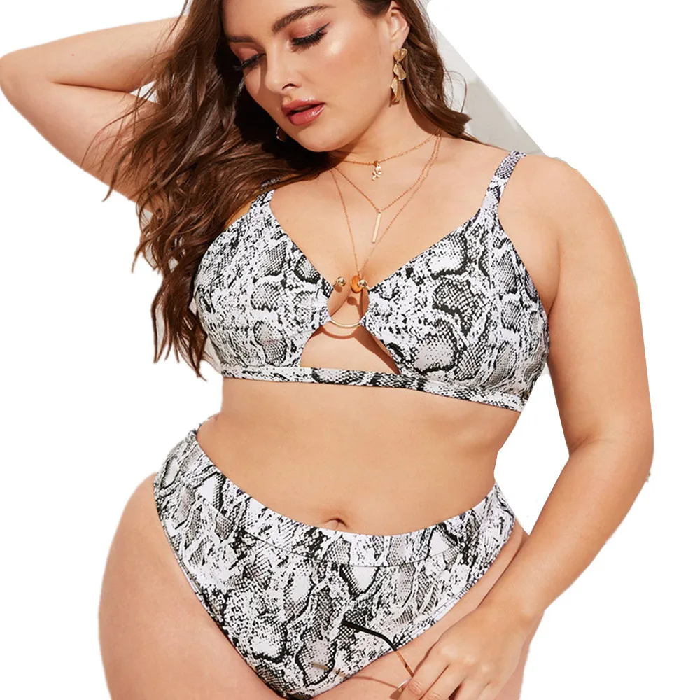 Split Large Size Swimwear Snakeskin Printing Sexy Gathering 2 Piece Set Women Plus Size Swimwear
Split Large Size Swimwear Snakeskin Printing Sexy Gathering 2 Piece Set Women Plus Size Swimwear