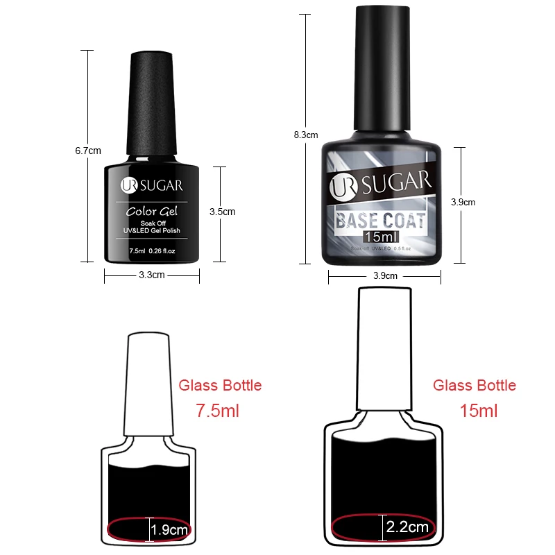 UR SUGAR 7.5/15ml Base Top coat Matte Top coat UV Gel Nail Polish Long Lasting Soak off UV LED Gel Nails Varnish Manciures
UR SUGAR 7.5/15ml Base Top coat Matte Top coat UV Gel Nail Polish Long Lasting Soak off UV LED Gel Nails Varnish Manciures