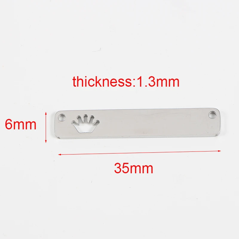 Hollow Crown Strip Double Hole 35*6mm Jewelry Charms Stainless Steel Mirror Polished Charms Blank Stamp Pendant Charm 20pcs/lot
Hollow Crown Strip Double Hole 35*6mm Jewelry Charms Stainless Steel Mirror Polished Charms Blank Stamp Pendant Charm 20pcs/lot