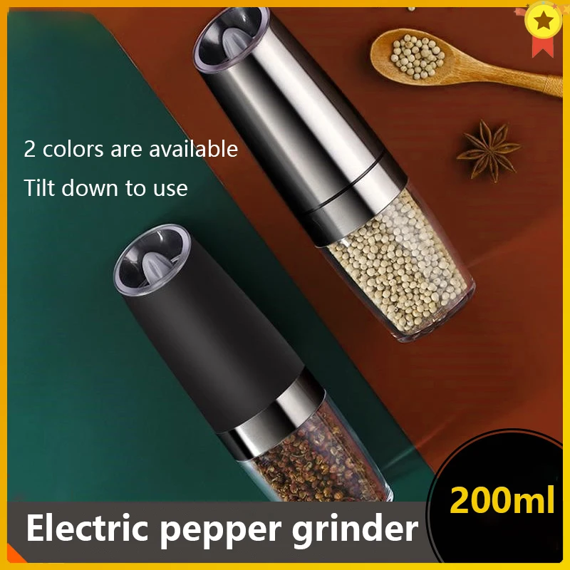 Electric Automatic Mill Pepper and Salt Grinder LED Light Peper Spice Grain Mills Porcelain Grinding Core Mill Kitchen Tools
Electric Automatic Mill Pepper and Salt Grinder LED Light Peper Spice Grain Mills Porcelain Grinding Core Mill Kitchen Tools