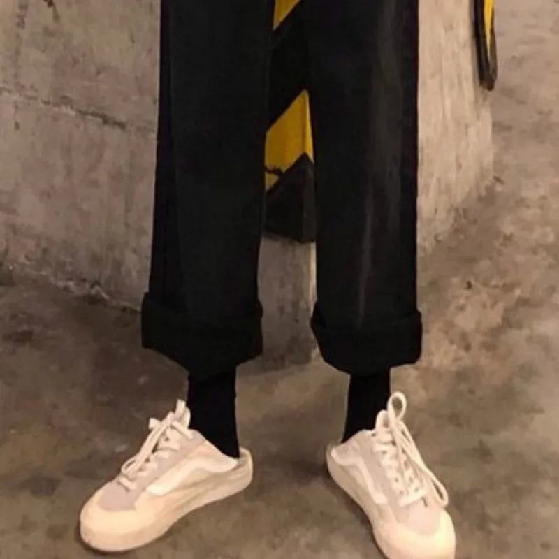 Jeans Women Autumn Loose Black Cuffs Vintage Wide Leg Pants Womens Korean Style Simple Full Length Jean Students All-match Daily
Jeans Women Autumn Loose Black Cuffs Vintage Wide Leg Pants Womens Korean Style Simple Full Length Jean Students All-match Daily
