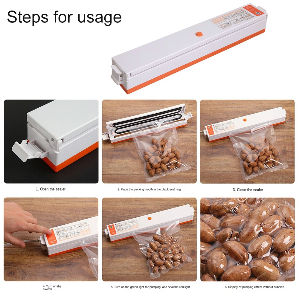 Automatic Packaging Machine Vacuum Sealer Sealing Machine Food Saver Packer For Food Preservation Film Sealer Kitchen Supplies
Automatic Packaging Machine Vacuum Sealer Sealing Machine Food Saver Packer For Food Preservation Film Sealer Kitchen Supplies