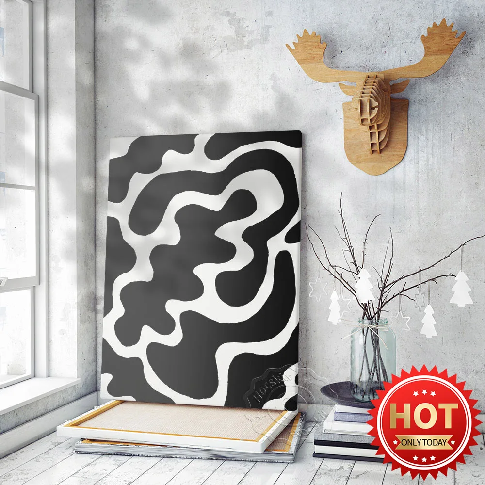 Black And White Dairy Cow Pattern Art Poster, Living Room Home Abstrace Canvas Painting Decor Wall Picture, Originality Mural
Black And White Dairy Cow Pattern Art Poster, Living Room Home Abstrace Canvas Painting Decor Wall Picture, Originality Mural