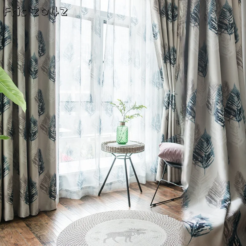 2021 Modern American Country Leaf Printing Curtain Finished Custom Blackout Curtains for Living Dining Room Bedroom
2021 Modern American Country Leaf Printing Curtain Finished Custom Blackout Curtains for Living Dining Room Bedroom