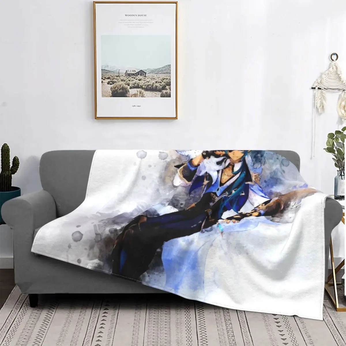 

Kaeya - Genshin Impact Blanket Game Anime Plush Warm SuperSoft Flannel Fleece Throw Blanket For Sofa Bedspread Velvet Couch Art