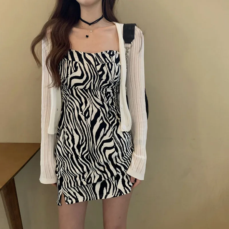 Heliar Women Zebra Printed Dress Bodycon Dress Spaghetti Straps One Piece Women High waist Wrapping Sexy Dress For Women Summer
Heliar Women Zebra Printed Dress Bodycon Dress Spaghetti Straps One Piece Women High waist Wrapping Sexy Dress For Women Summer
