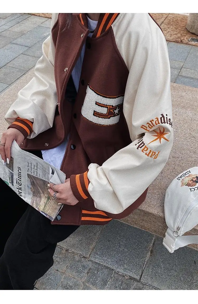2021 new unisex baseball jacket bomber woman jacket hip hop furry bone patchwork color block jacket men's Harajuku streetwear
2021 new unisex baseball jacket bomber woman jacket hip hop furry bone patchwork color block jacket men's Harajuku streetwear