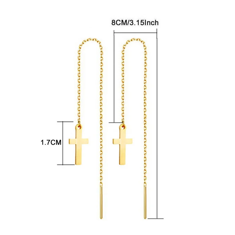 Korean Creative Cross Long Earrings Women Simple Ear Line Stick Earrings Gold Color Fashion Joker Ears Jewelry Accessories
Korean Creative Cross Long Earrings Women Simple Ear Line Stick Earrings Gold Color Fashion Joker Ears Jewelry Accessories