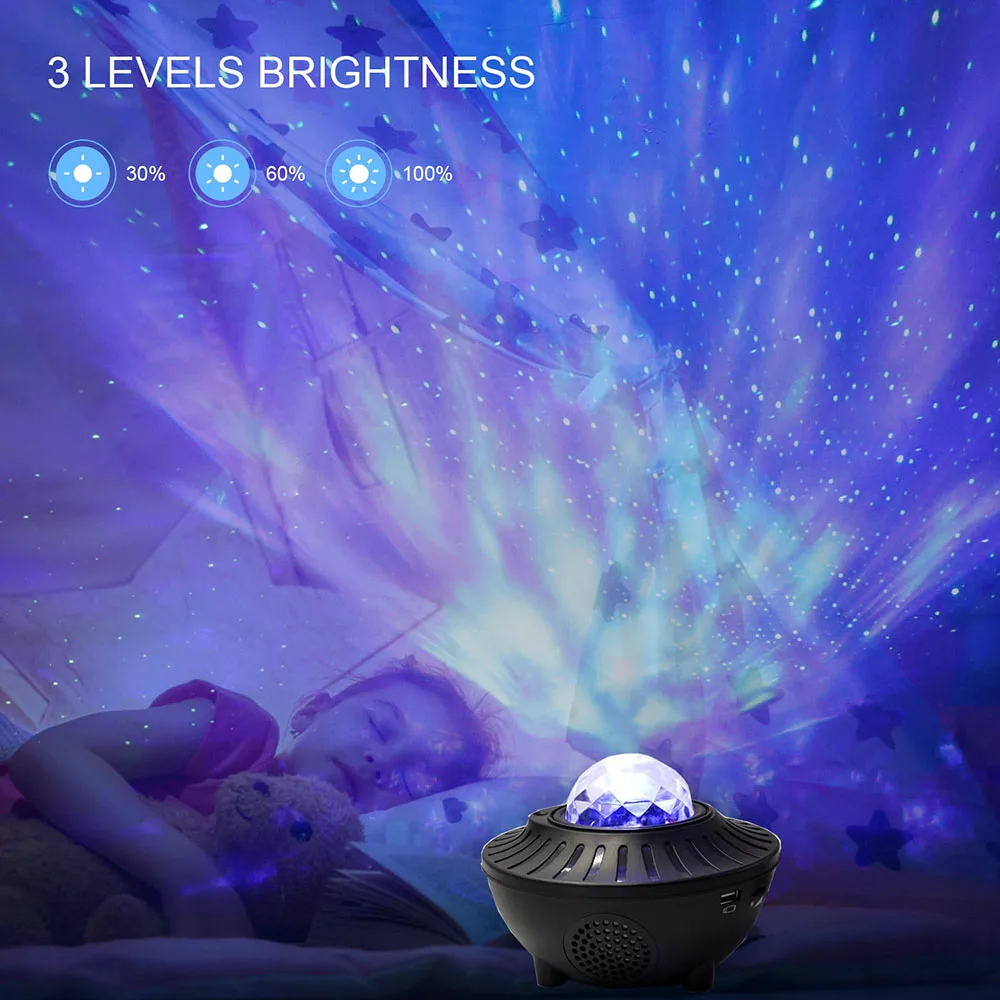 USB LED Star Night Light Music Starry Water Wave LED Projector Light BT Projector Sound-Activated Projector Light Decor lamp
USB LED Star Night Light Music Starry Water Wave LED Projector Light BT Projector Sound-Activated Projector Light Decor lamp