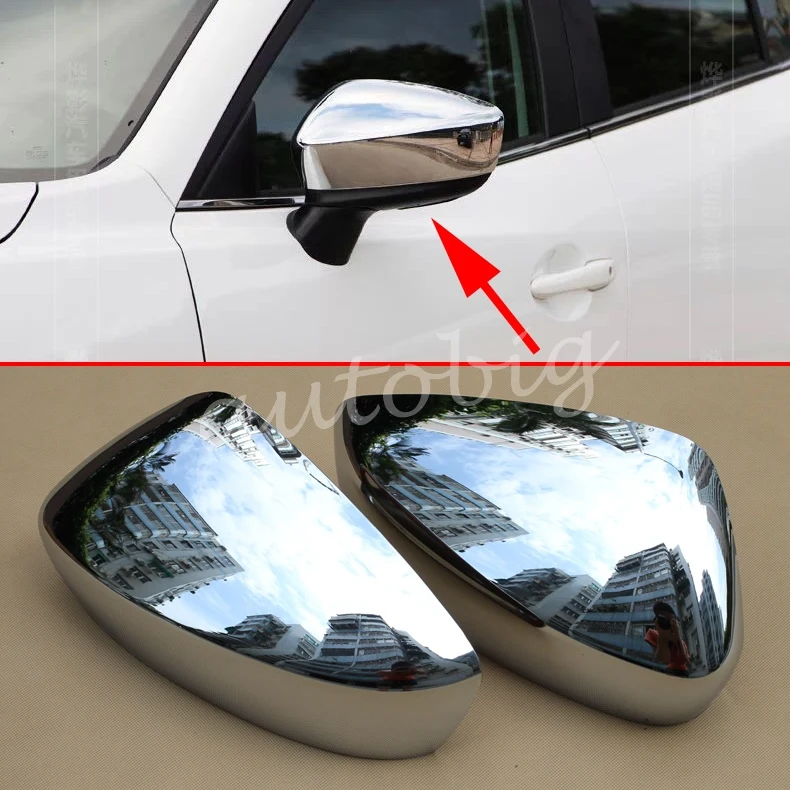 (Set of 2) Chromium Styling Side Mirror Cover Back Rear Trim FOR Mazda2 Mazda3 DJ DL BM BN Mazda 2 3 Accessories 
(Set of 2) Chromium Styling Side Mirror Cover Back Rear Trim FOR Mazda2 Mazda3 DJ DL BM BN Mazda 2 3 Accessories