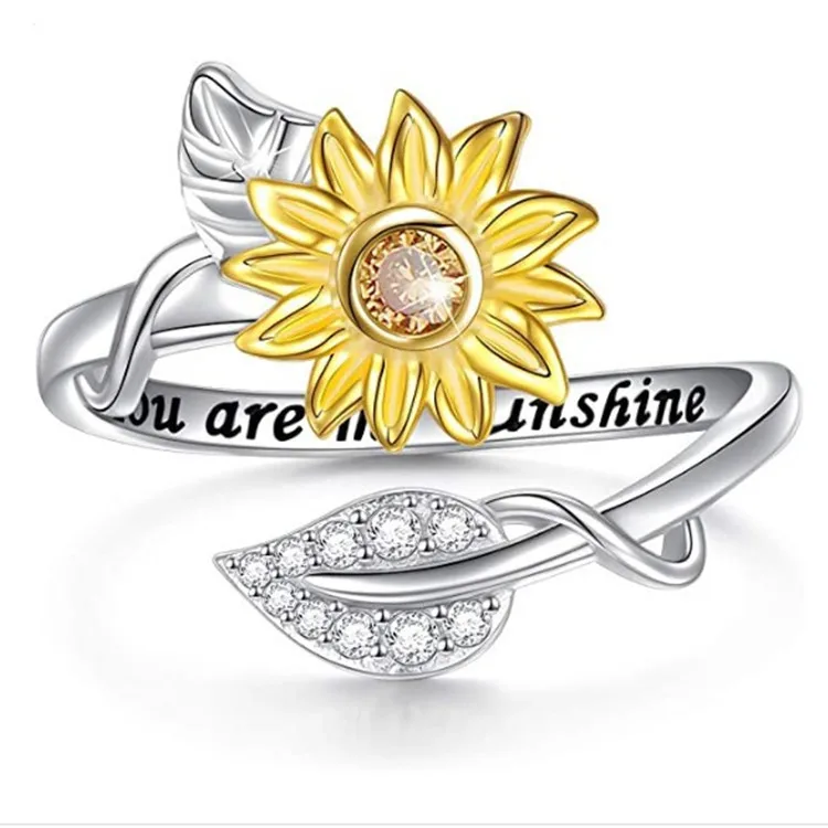 Birthday gift For Girlfriend Sunflower Open Ring Romantic Love Gift Valentines Day Present
Birthday gift For Girlfriend Sunflower Open Ring Romantic Love Gift Valentines Day Present