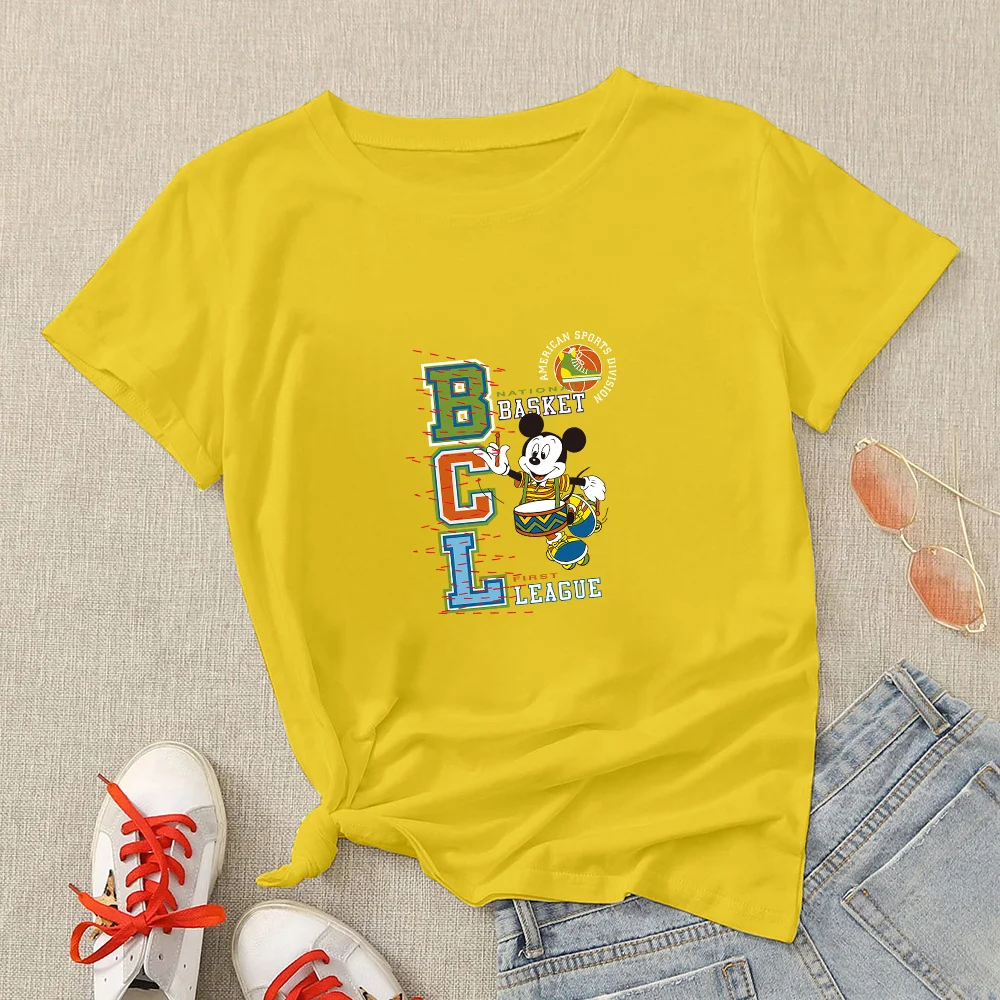 Disney Mickey Mouse Print T-Shirt Cartoon Yellow Short Sleeve Ropa Tumblr Mujer Summer Women Tshirts Family Sister Costume
Disney Mickey Mouse Print T-Shirt Cartoon Yellow Short Sleeve Ropa Tumblr Mujer Summer Women Tshirts Family Sister Costume