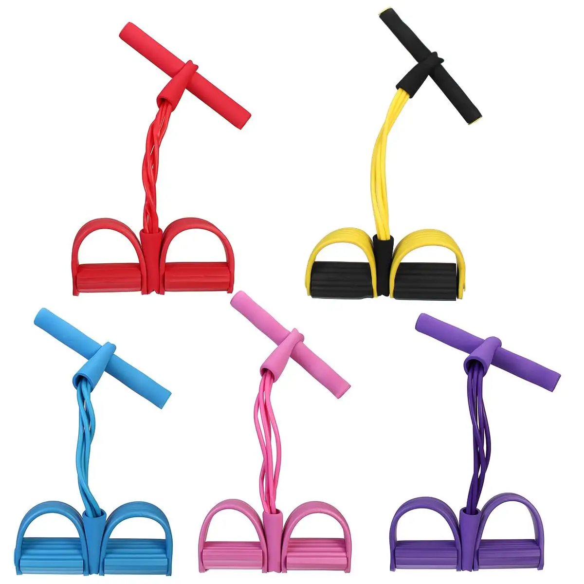 Four Tubes Resistance Bands Pedal Puller Rope Arm Leg Abdominal Exerciser Home Sports Body Building Yoga Fitness Equipment
Four Tubes Resistance Bands Pedal Puller Rope Arm Leg Abdominal Exerciser Home Sports Body Building Yoga Fitness Equipment