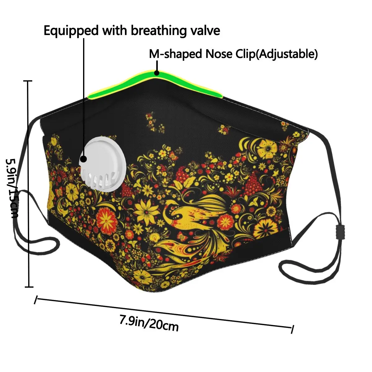 Chochloma Print Mouth Face Mask Anti Haze/Anti Dust Mouth Mask Respirator With Filter Respirator
Chochloma Print Mouth Face Mask Anti Haze/Anti Dust Mouth Mask Respirator With Filter Respirator