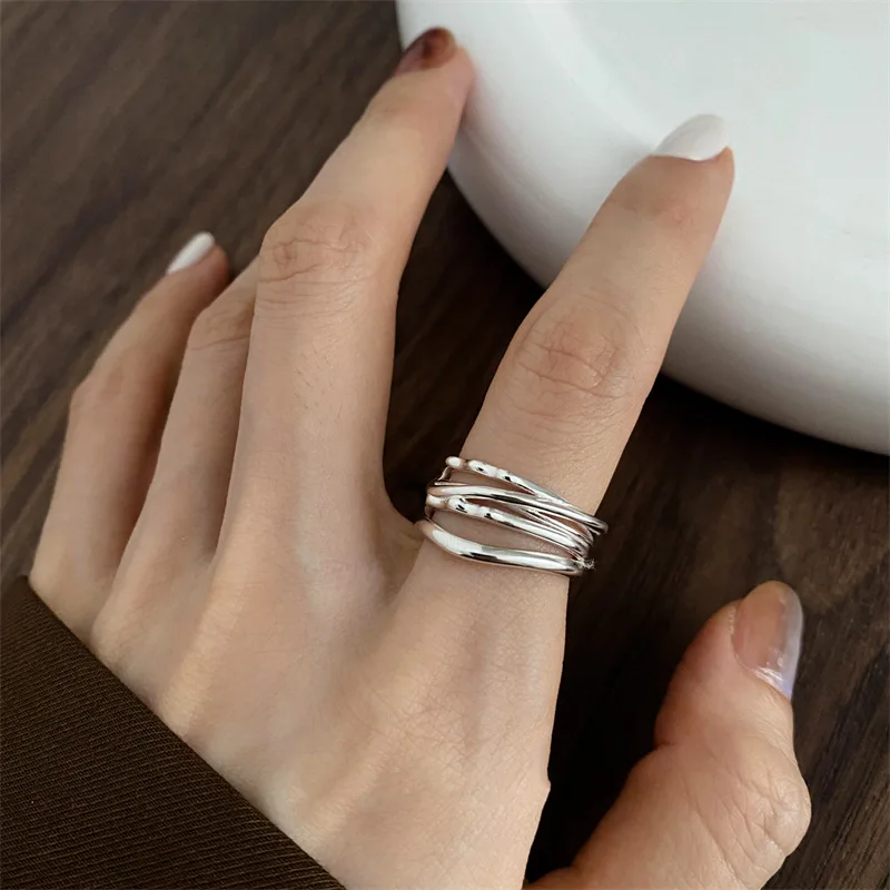New 2022 Real 925 Sterling Silver Multi-layer Rings For Women Finger Fine Jewelry Trend Ring Female Best Friends Gifts Bijoux
New 2022 Real 925 Sterling Silver Multi-layer Rings For Women Finger Fine Jewelry Trend Ring Female Best Friends Gifts Bijoux