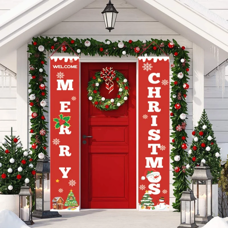 

2022 Рождественское украшение для дверей с надписью "Merry Christmas" для оформления интерьера, с Новым годом, Рождественский подарок