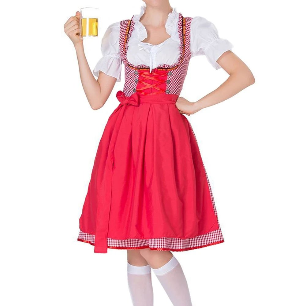 Oeak Traditional Oktoberfest Dress Sexy Beer Girl Women German Bavarian Dirndl Dress Maid Costume Women Halloween Costumes
Oeak Traditional Oktoberfest Dress Sexy Beer Girl Women German Bavarian Dirndl Dress Maid Costume Women Halloween Costumes