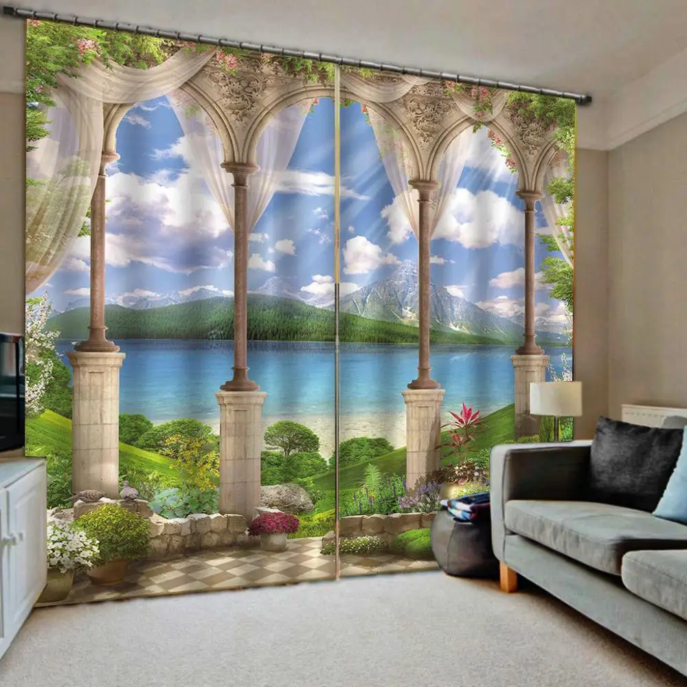 New European Curtains Blackout 3D Living Room Curtains Luxury Room Scenery Window Curtain Photo Drapes
New European Curtains Blackout 3D Living Room Curtains Luxury Room Scenery Window Curtain Photo Drapes