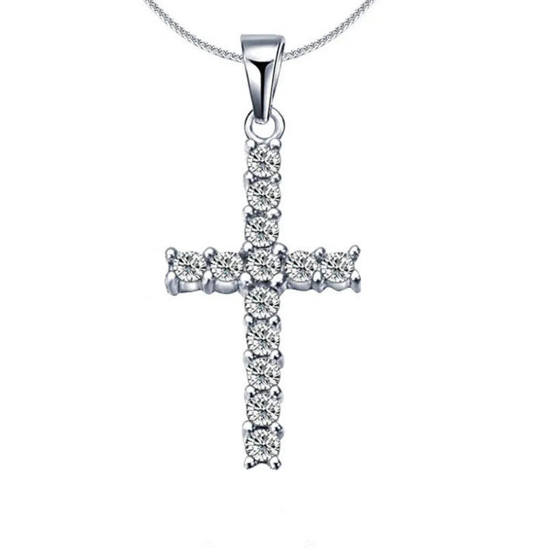 Luxury Classic Cross CZ Pendant Necklace Women's Wedding Party Clavicle Choker Chain Romantic Valentine's Day Jewelry Gifts 
Luxury Classic Cross CZ Pendant Necklace Women's Wedding Party Clavicle Choker Chain Romantic Valentine's Day Jewelry Gifts