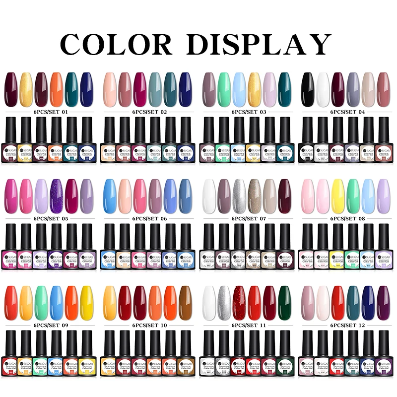 UR SUGAR Nail Gel Polish Set 6/8/10Pcs Nail Kit Set Glitter Soak Off UV Gel Nail Varnish Kit For Manicures Nail Art Gel Set
UR SUGAR Nail Gel Polish Set 6/8/10Pcs Nail Kit Set Glitter Soak Off UV Gel Nail Varnish Kit For Manicures Nail Art Gel Set