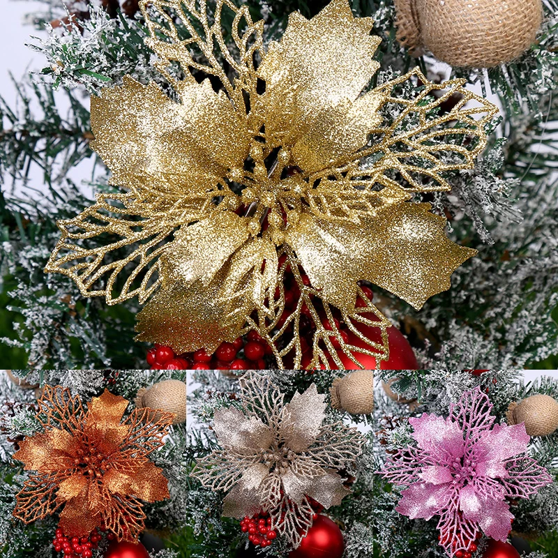 1PC 16cm Glitter Flowers For Merry Christmas Tree Decor Big Plastic Artificial Flowers Ornament Wedding Party
1PC 16cm Glitter Flowers For Merry Christmas Tree Decor Big Plastic Artificial Flowers Ornament Wedding Party