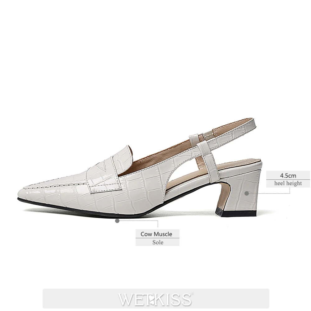 WETKISS Real Leather Sandals Women Slingback Square Toe Embossed Leather Shoes Woman Hoof Med Heels Ladies Sandals
WETKISS Real Leather Sandals Women Slingback Square Toe Embossed Leather Shoes Woman Hoof Med Heels Ladies Sandals