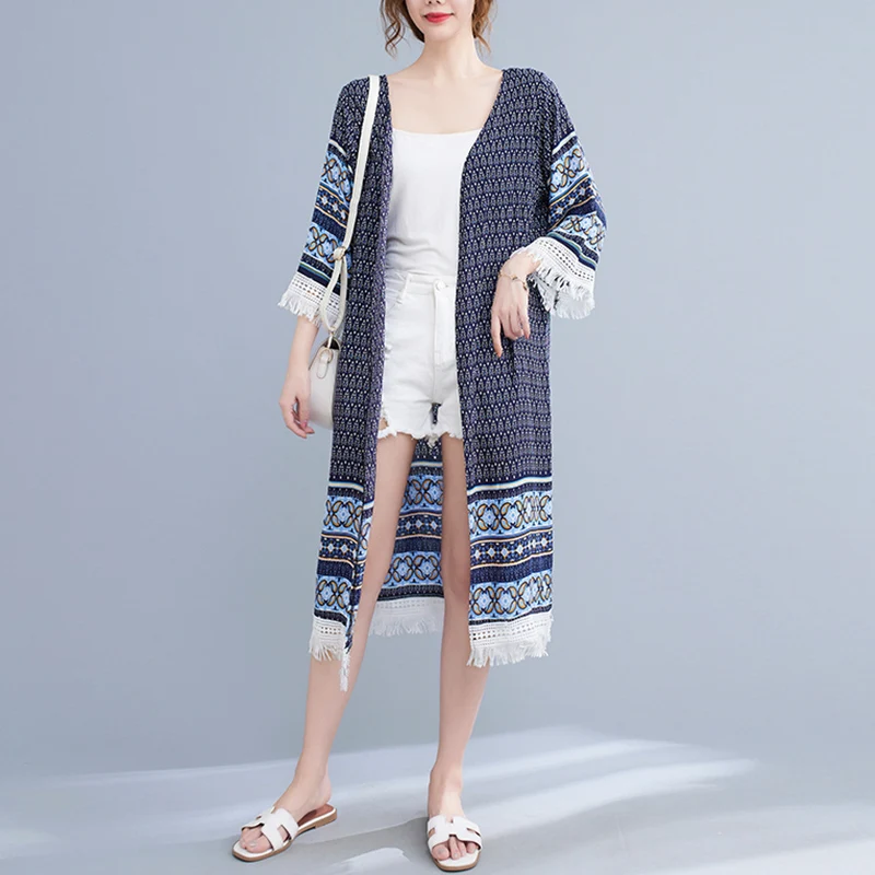 Summer National Wind Print Windbreaker Jacket Hollow Three-quarter Sleeve Cardigan Loose Sunscreen Shirt Mid-length Top Women
Summer National Wind Print Windbreaker Jacket Hollow Three-quarter Sleeve Cardigan Loose Sunscreen Shirt Mid-length Top Women