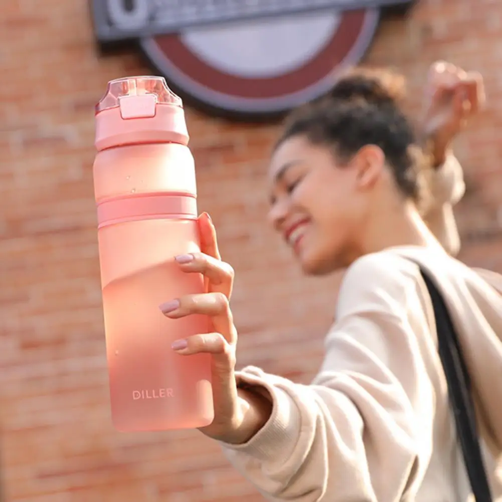 850ML Measuring Scale Water Bottle Fade-less Print Leak Proof Reusable Cycling Water Bottle with Handle Straw Outdoor Supplies 
850ML Measuring Scale Water Bottle Fade-less Print Leak Proof Reusable Cycling Water Bottle with Handle Straw Outdoor Supplies