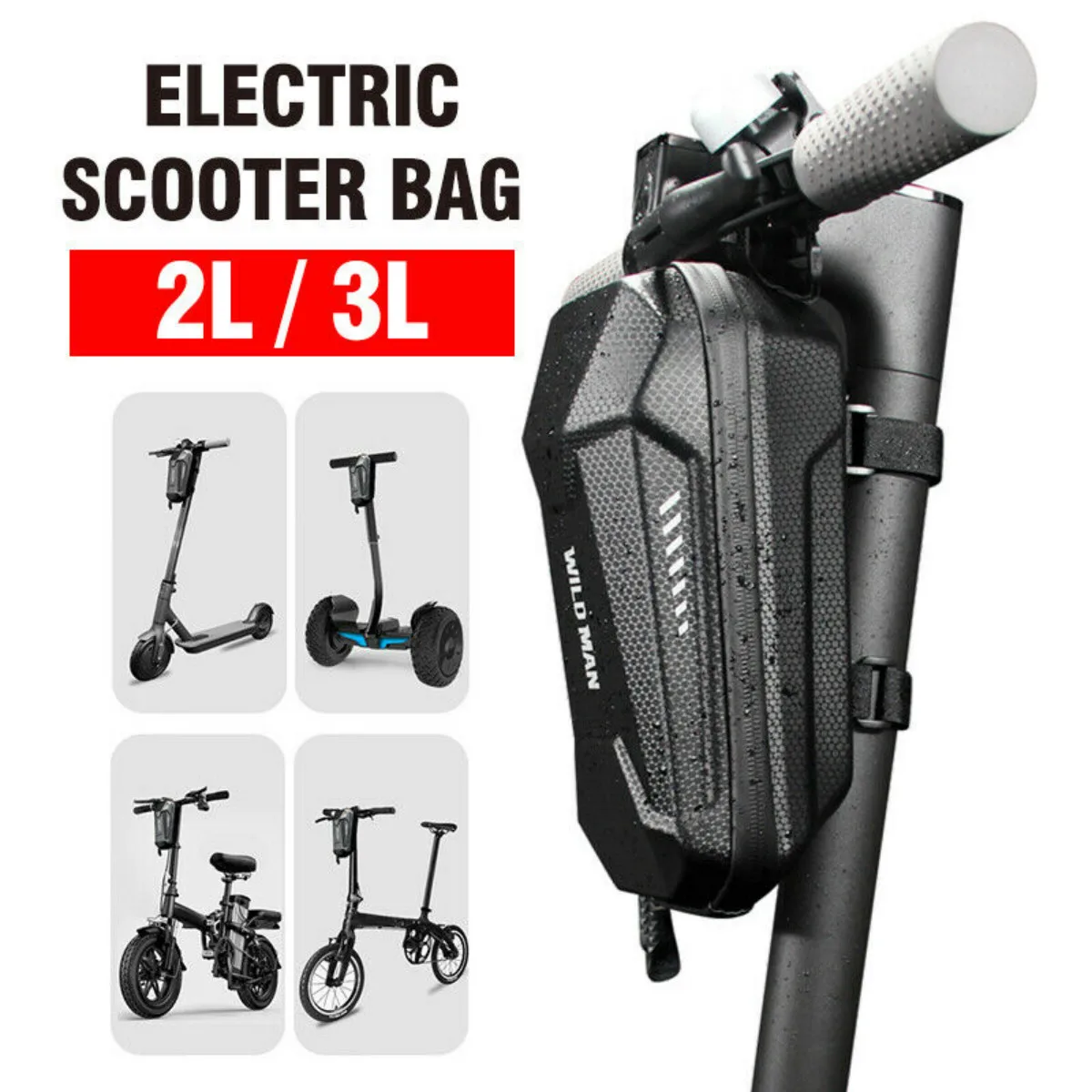 

Universal Electric Scooter 2L/3L Head Handle Bag EVA Hard Shell Bag For Xiaomi M365 ES1 2 3 4 Electric Scooter Folding Bicycle
