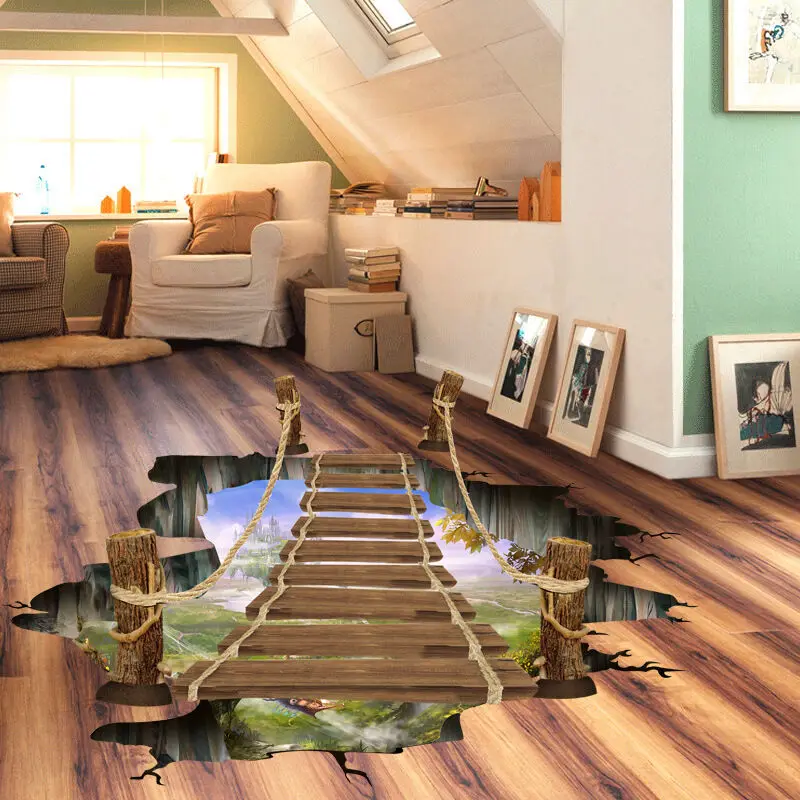 60x90cm PVC 3D Bridge Floor Sticker Home Decoration for Kids Room FloorLiving Room Wall Decals PVC Realistic Floor Sticker
60x90cm PVC 3D Bridge Floor Sticker Home Decoration for Kids Room FloorLiving Room Wall Decals PVC Realistic Floor Sticker