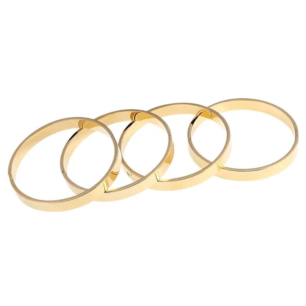 4pcs Open Size Women Simple Gold Color Plain Bangles Wedding Party Dubai Jewelry
4pcs Open Size Women Simple Gold Color Plain Bangles Wedding Party Dubai Jewelry