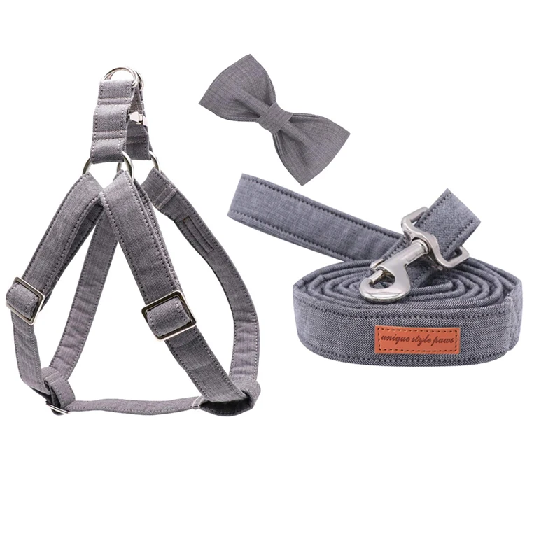 Unique Style Paws Gray Wave Dog Harness with Bowtie Dog Leash Adjustable Buckle Pet Supplies
Unique Style Paws Gray Wave Dog Harness with Bowtie Dog Leash Adjustable Buckle Pet Supplies