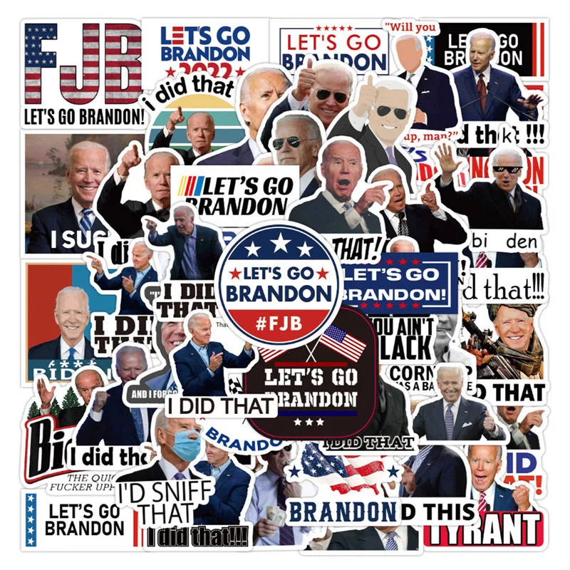 50Pcs Let's Go Brandon Biden Stickers For Laptop Luggage Skateboard Notebook Waterproof Popular Models Cute Kids Sticker Decals
50Pcs Let's Go Brandon Biden Stickers For Laptop Luggage Skateboard Notebook Waterproof Popular Models Cute Kids Sticker Decals
