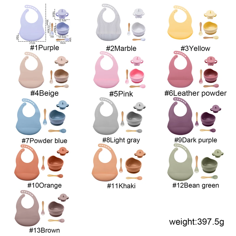 5Pcs/1Set Silicone Baby Feeding Bowl Tableware Waterproof Spoon Non-Slip Crockery BPA Free Silicone Dishes for Baby Tableware
5Pcs/1Set Silicone Baby Feeding Bowl Tableware Waterproof Spoon Non-Slip Crockery BPA Free Silicone Dishes for Baby Tableware