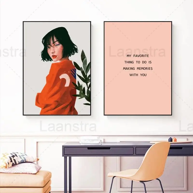 Modern Canvas Painting Beautiful Girl Portrait Love Words Nordic Posters Art Prints Figure Fashion Decorative Picture Home Decor
Modern Canvas Painting Beautiful Girl Portrait Love Words Nordic Posters Art Prints Figure Fashion Decorative Picture Home Decor