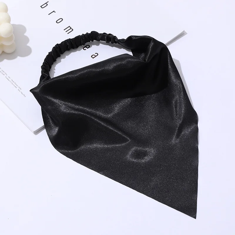 Elegant Solid Color Triangle Hair Scarf Headband Glossy Silky Satin Scrunchies Turban Headwrap Elastic Hair Band Women Hair Acce
Elegant Solid Color Triangle Hair Scarf Headband Glossy Silky Satin Scrunchies Turban Headwrap Elastic Hair Band Women Hair Acce