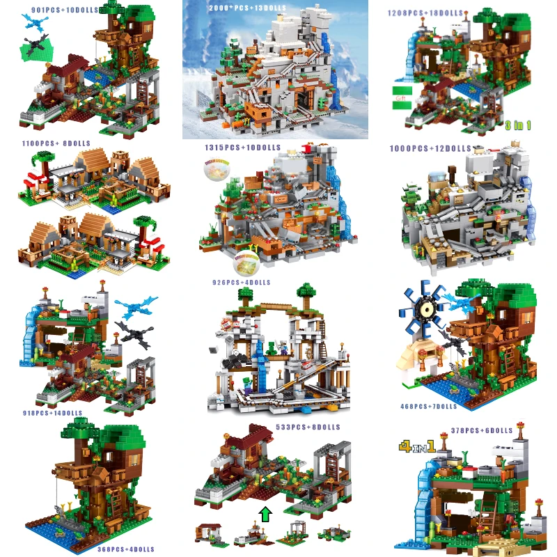 2021 New My World The Mountain Cave Steve Village House Figures Assemble Building Blocks Bricks Toys Children Birthday Gifts Set
2021 New My World The Mountain Cave Steve Village House Figures Assemble Building Blocks Bricks Toys Children Birthday Gifts Set