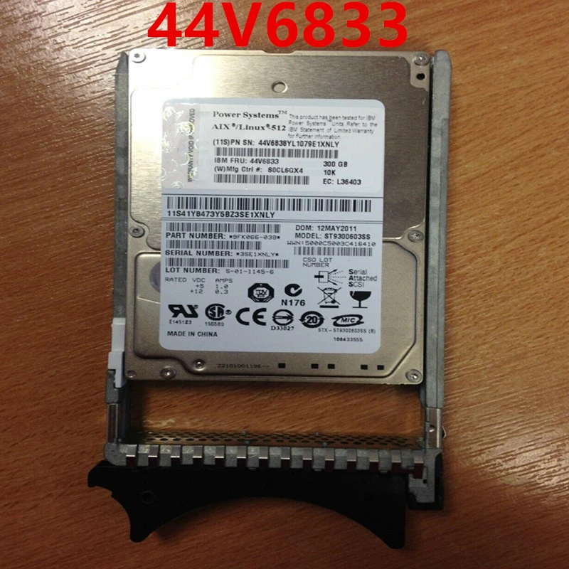 

Оригинальный новый жесткий диск для IBM 300 ГБ 2,5 дюйма SAS 6 ГБ/сек. 32 Мб 10000 об/мин для внутреннего жесткого диска для сервера HDD для 44V6838 44V6833