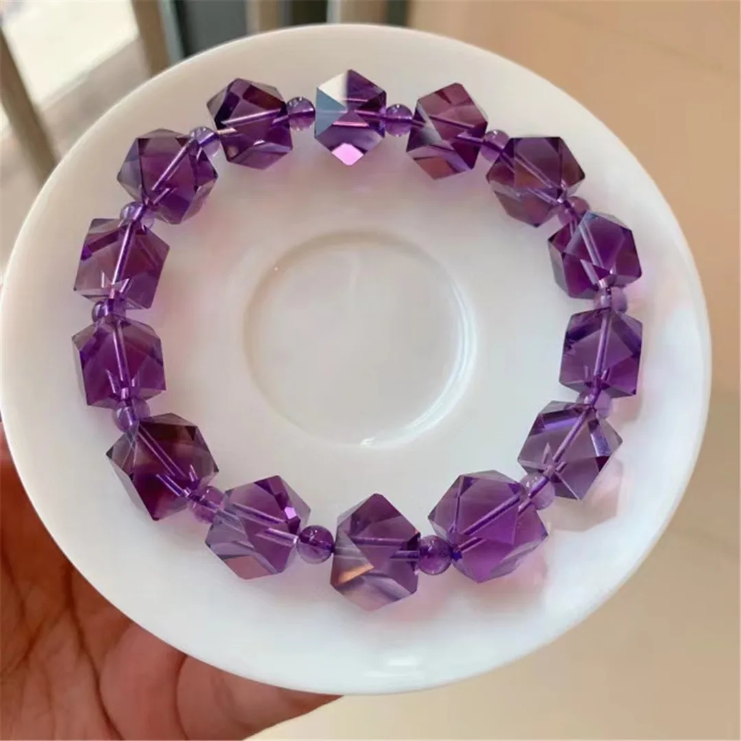 Браслет с натуральным фиолетовым аметистом и кварцем, 10 мм
Браслет с натуральным фиолетовым аметистом и кварцем, 10 мм