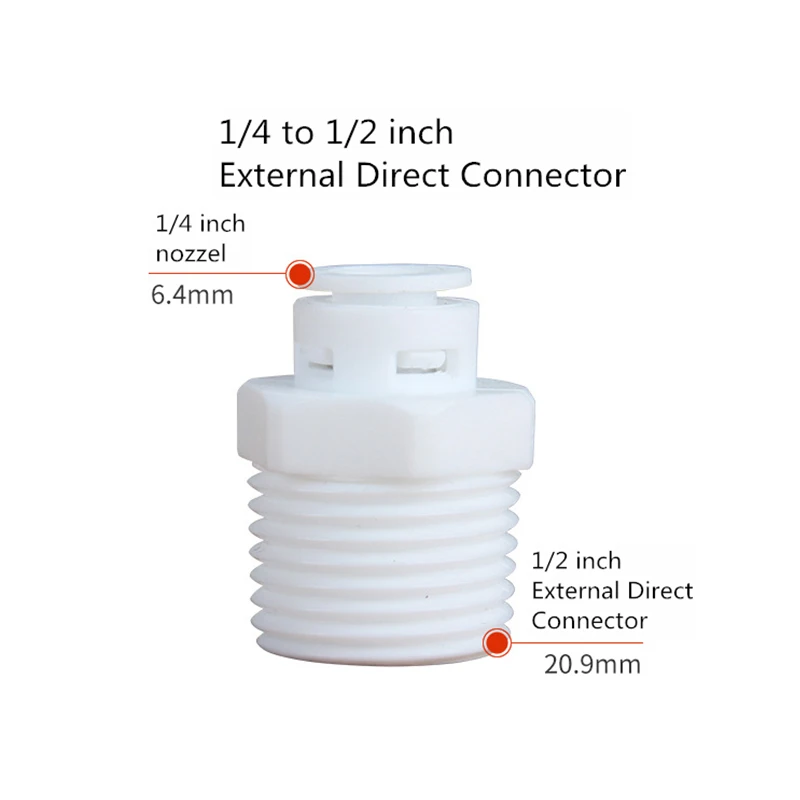 3/8" to 1/4" Reducing Straight Union Connector for Water Purifier Filter RO Reverse Osmosis - 1/4" x 3/8" Tubes
3/8" to 1/4" Reducing Straight Union Connector for Water Purifier Filter RO Reverse Osmosis - 1/4" x 3/8" Tubes