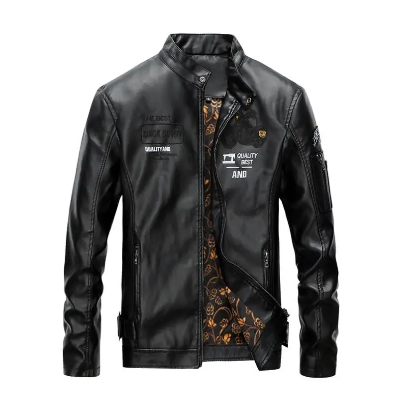2021 Leather Jacket Men Winter Warm Motorcycle Pu Leahter Jacket Male Stand Collar Casual Windbreaker Slim Biker Coat w2386
2021 Leather Jacket Men Winter Warm Motorcycle Pu Leahter Jacket Male Stand Collar Casual Windbreaker Slim Biker Coat w2386