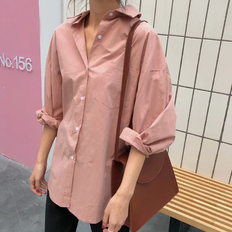 Spring 2021 new white shirt women's long-sleeved retro Korean version loose women's top knitwear button up tvoe
Spring 2021 new white shirt women's long-sleeved retro Korean version loose women's top knitwear button up tvoe