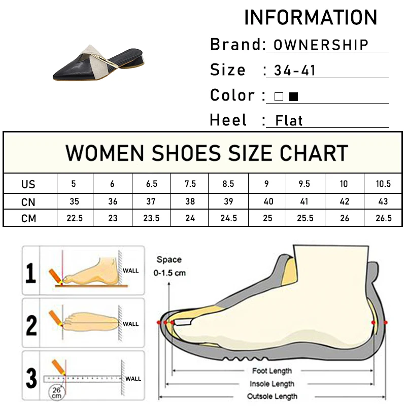 2021 Women Mules Woman Pointed Toe Slippers Female Summer Elegant Party Slides Ladies Metal Low Heels Shoes Plus Size 34-41
2021 Women Mules Woman Pointed Toe Slippers Female Summer Elegant Party Slides Ladies Metal Low Heels Shoes Plus Size 34-41