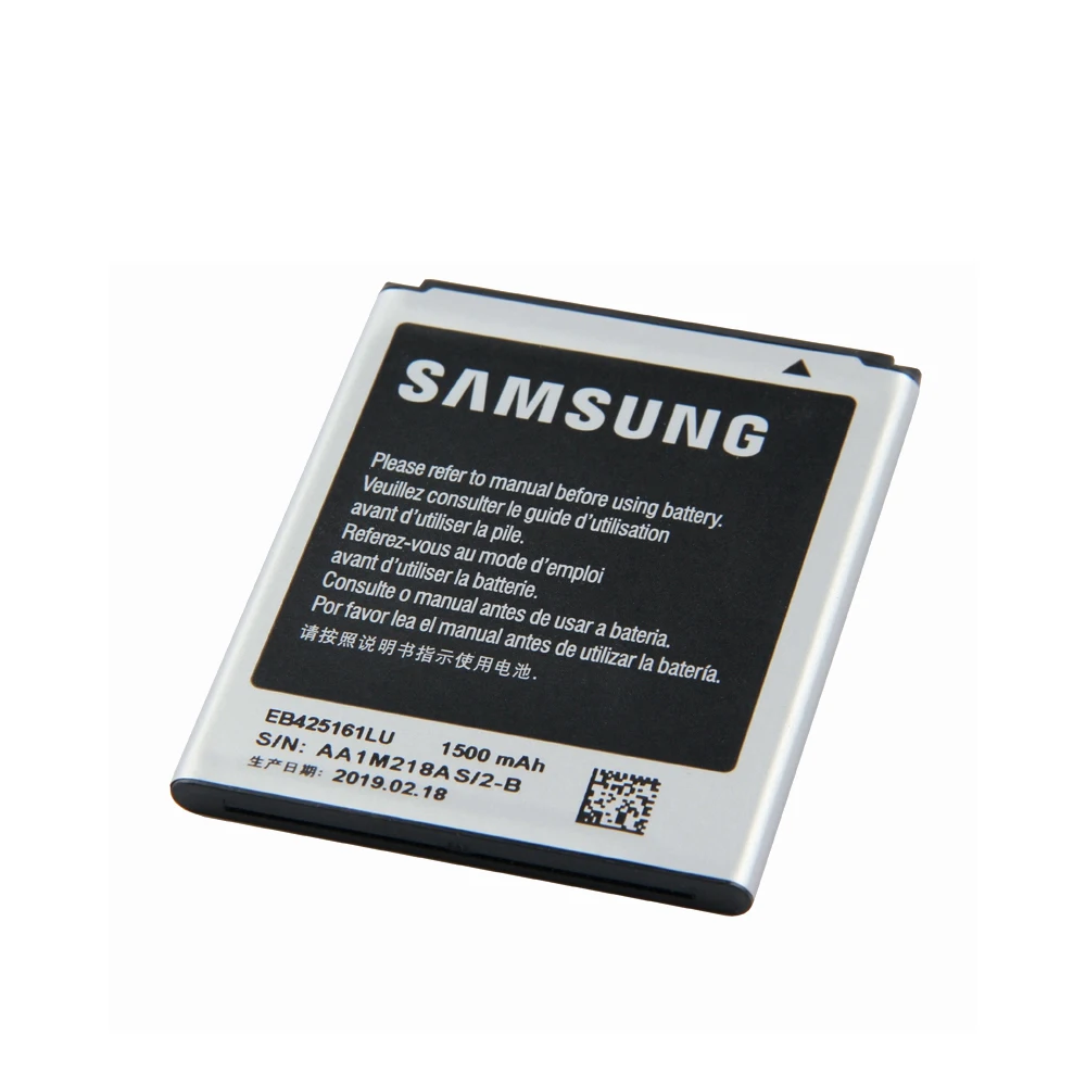 Оригинальный аккумулятор EB425161LU для Samsung Galaxy Ace 2 I8160 S7562 S7560 S7566 S7568 S7572 S7580 i8190 I739 S7582
